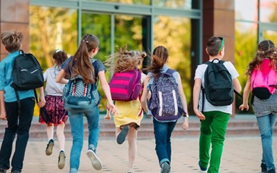 Kids headed to school