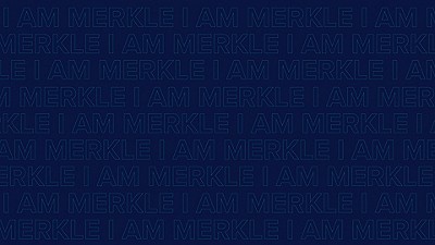 Graphic with text that says I am Merkle