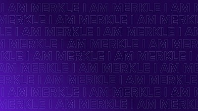 Graphic with text that says I am Merkle