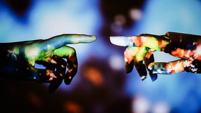 two fingers pointed to each other