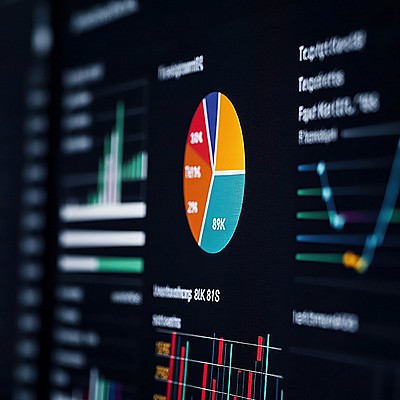Image of statistics and graph of a data