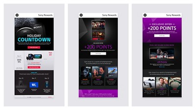 Sony Rewards app work samples