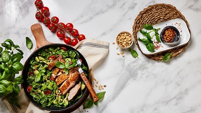 Healthy greens ready to eat