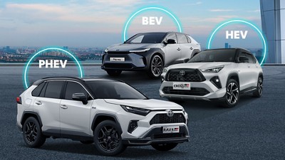 An array of Toyota electric vehicles