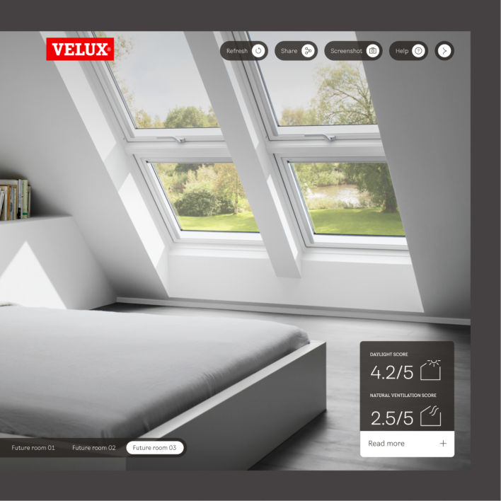Velux example with bed and window
