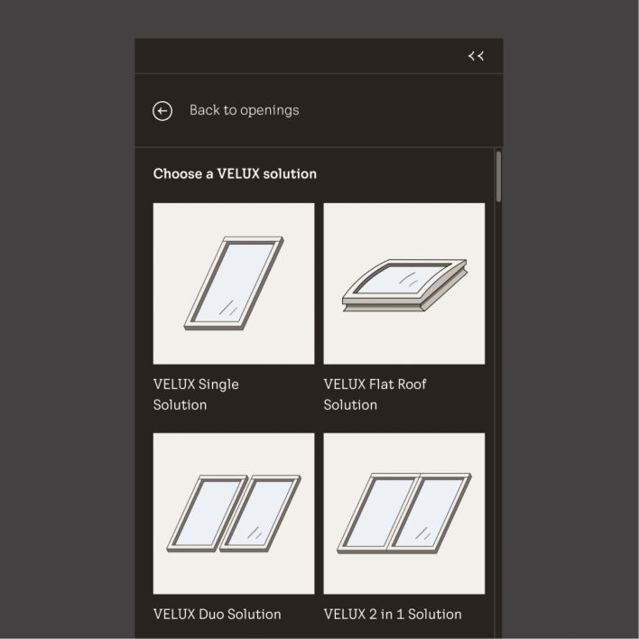 Choose a Velux solution, example windows