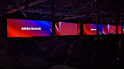 The Adobe Summit stage in Las Vegas