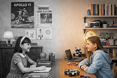 Merkle desarrolla un chat de IA que permite que dos niñas pertenecientes a épocas distintas conversen