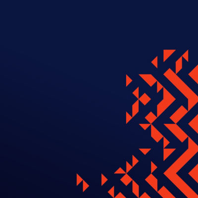 Orange design with Blue Background