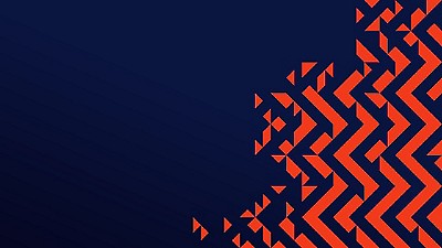 Orange design with Blue Background