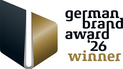 German Brand Award 2026 Winner logo with award emblem and winner designation.