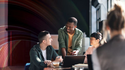 people working together at a table