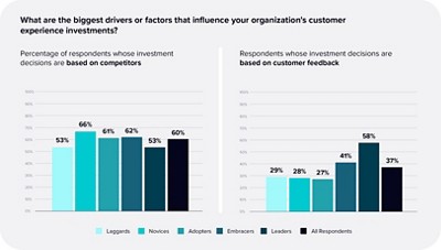 ¿Cuáles son los principales impulsores o factores que influyen en las inversiones en customer experience de tu organización?
