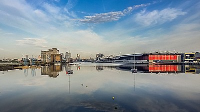 The London skyline, including London Excel