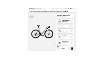 Bike configuratorfor the Canyon Aeroad