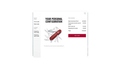 Personalisation of a Swiss Army knife at Victorinox